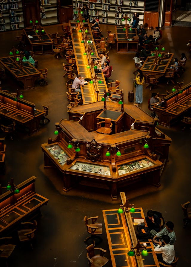 Students studying